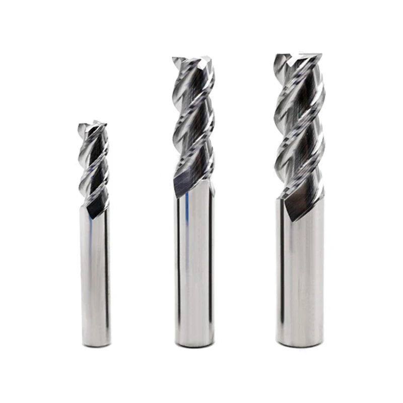 Aluminum HRC50 8.0mm 12mm 3Blade Endmills Top Milling Cutter Alloy