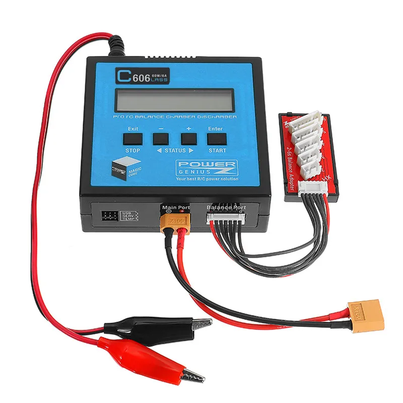 

Hot Sale for PG C606 60W 6A Lipo Battery Balance Charger Support 4.35-4.40V LiHV for RC Models Rechargeable Charging Parts DIY