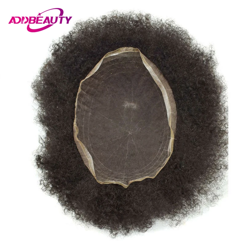 

AddBeauty Afro Curly Mens Toupee Full Lace Remy Indian Hair Hairpieces All Lace Human Hair Replacement Super 8x10 6inch Natural
