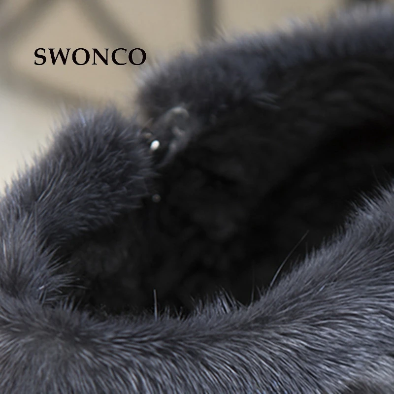 SWONCO/женские ботильоны Коллекция 2018 года Роскошные зимние ботинки на натуральном