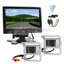 DIYKIT 7 inch Touch Car Monitor Backup CCD Waterproof Camera Rear View Kit for Horse Trailer Motorhome System