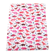 Давид аксессуары 50*145 см динозавр полиэстер хлопок ткань для ткани Дети Домашний текстиль для шитья куклы тильда, c2656