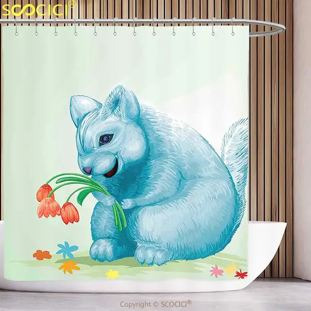 Unique Shower Curtain Animal Cute Little Fishes Watercolors Ocean