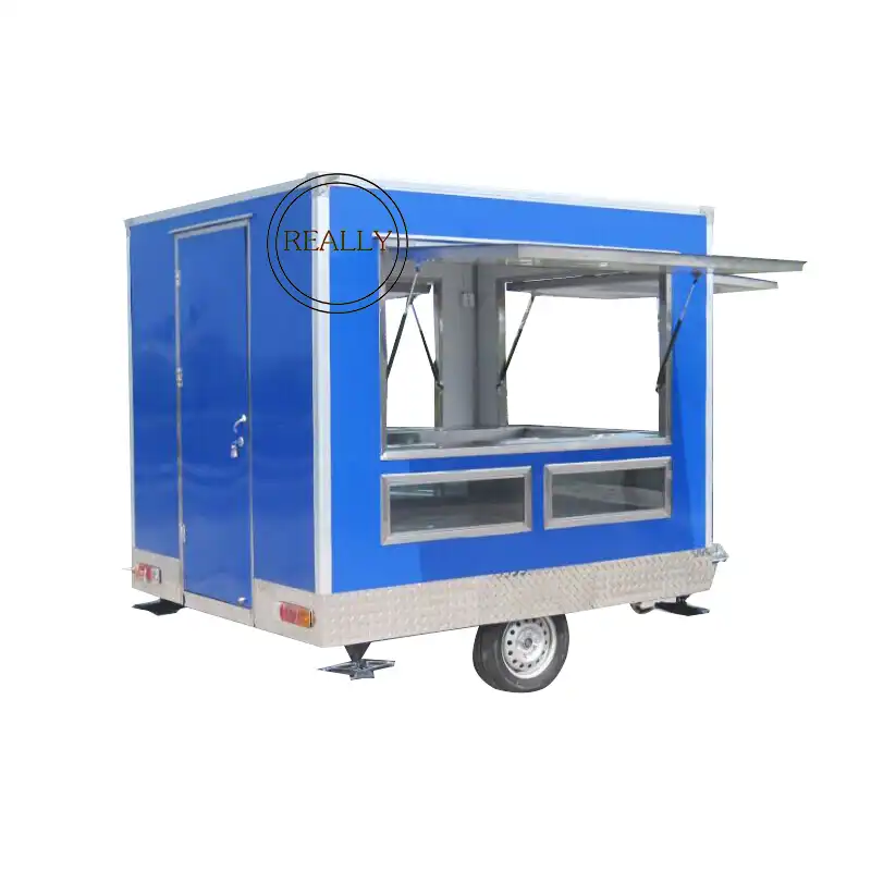 Two Sliding Windows Mobile Food Catering Trailers Food Truck Food Cart Food Van