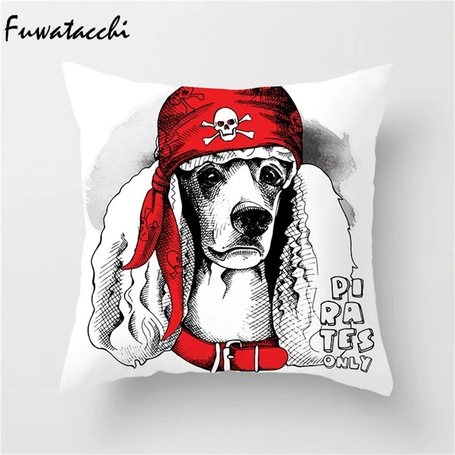 

Fuwatacchi Animal with Red Hat Throw Pillows Cushion Cover Squirrel Cat Horse Pillow Cover Home Sofa Chair Decorative Pillows