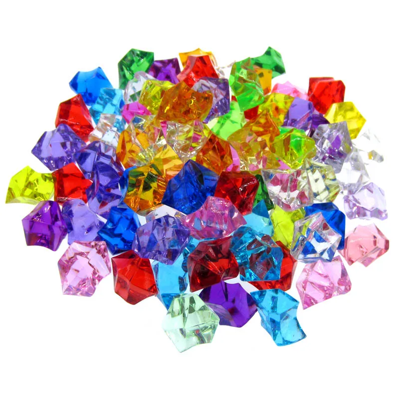 

50Pcs Multicolor acrylic diamond table scatters for wedding party decoration acrylic crystal gems vase filler confetti