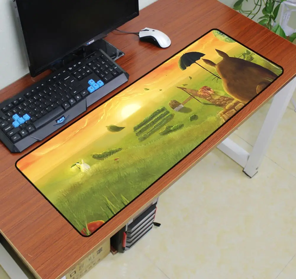 

Totoro mouse pad 900x300x3mm pad to mouse Gorgeous notbook computer mousepad anime gaming padmouse gamer keyboard mouse mat