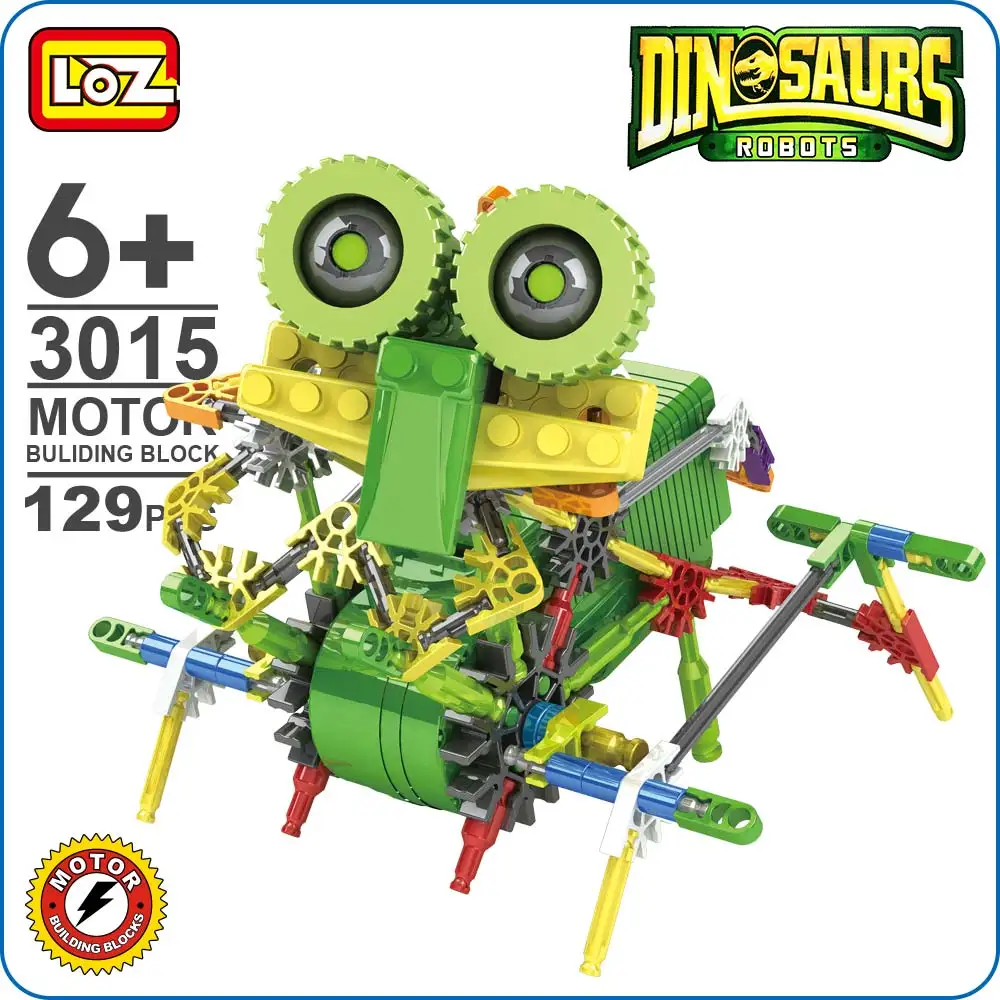 LOZ ideas Motor Building Block Robotic Ankylosaur ankylosaurus Machine Dinosaur Robots Action font b Toys b