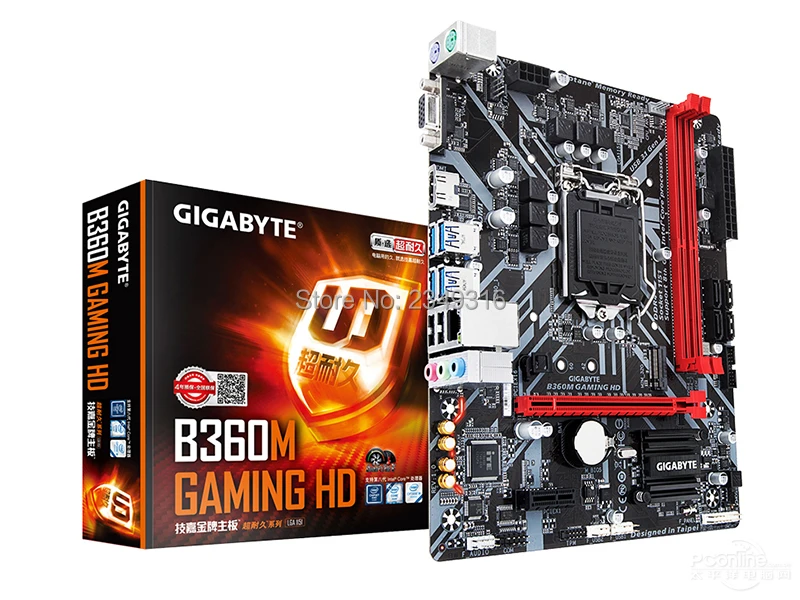 

For Gigabyte GA-B360M GAMING HD NEW original Desktop Motherboard B360M GAMING HD Socket LGA1151 DDR4 USB3.0 SATA3
