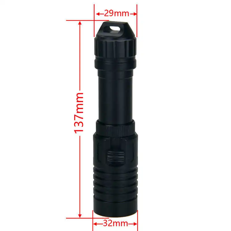 laser pointer LED Scuba Diving torch flashlight 18650 Light Underwater 100m powerful led flashlight waterproof #4S10 (1)