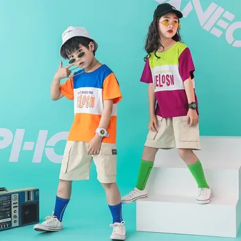 

kids 2019 summer baby girls clothing set hip hop dance costumes kids Girls' suits clothes summer child toddler boy clothes