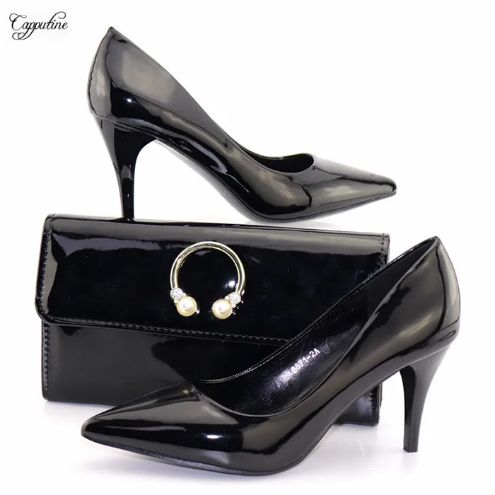 black thin high heels
