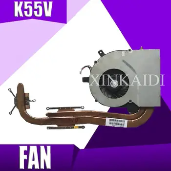 

XinKaidi Original For ASUS K55V K55VD Laptop CPU GPU Cooling Heatsink FAN 13N0-M7A0102 13GN8D1AM010-1 100% Tested Fast Ship