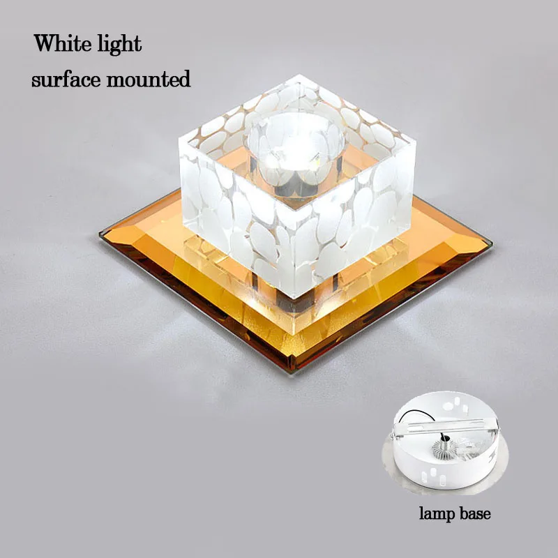 Led кристальная лампа для потолка потолочный светильник современный focos led techo гостиная Лофт украшения для дома светильник для поверхностного монтажа светильники - Цвет корпуса: white light Surface