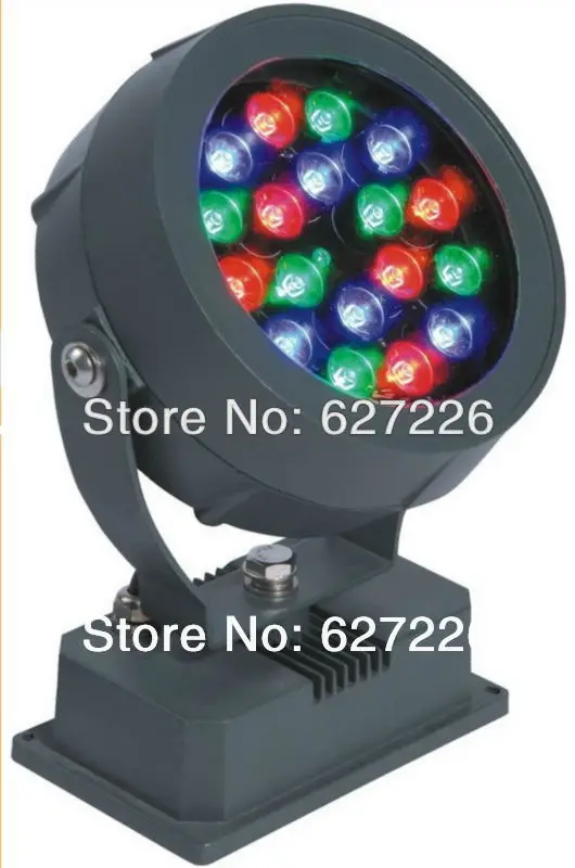 cheap 18W LED FloodLights DC24V DMX512 Three channel RGB IP65 Waterproof Outdoor lighting LED Colorful Landscape lighting changes