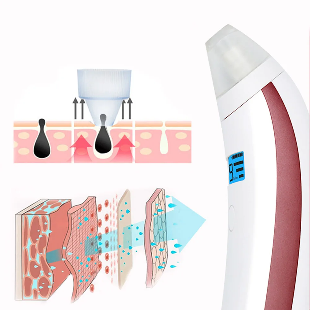 

1 PC Vacuum Pore Cleaner Blackhead Remover Suction Machine LCD Display Face Pore Cleaning Tool Promotion Price