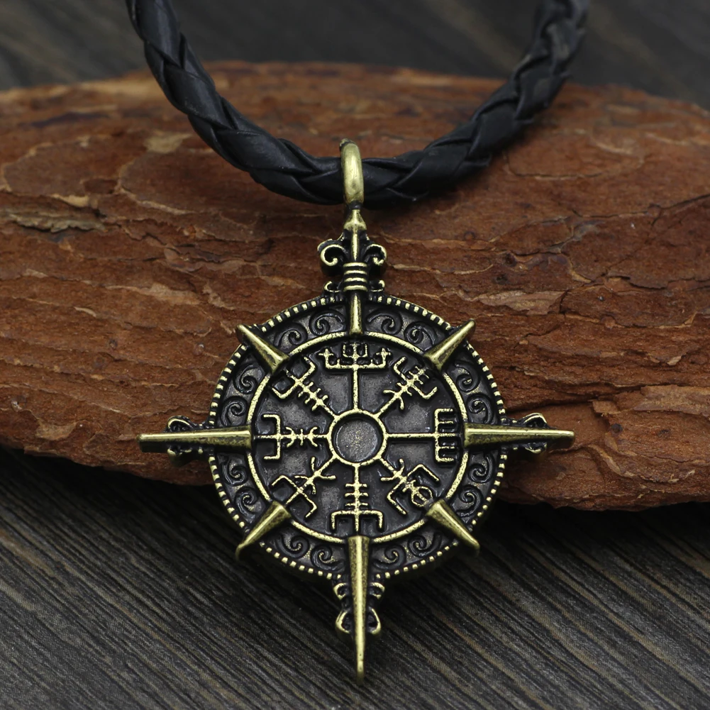 Символ Одина ожерелье Vegvisir компас защита символ кулон ювелирные изделия