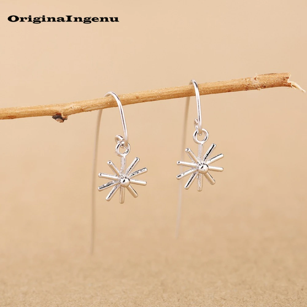 

Vintage Jewelry 925 Sterling Silver Earrings Simple Mini Silver Special Pendant Shape Minimalist Earrings For Women Brinco