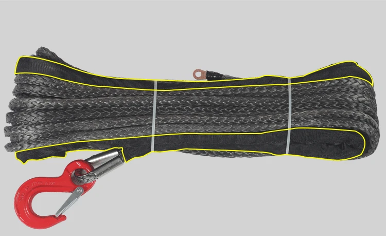 8000-16500Lbs высокопрочный полимерный полиэтилен волокнистый канат нейлон канатная лебедка/ремешок multi диаметр/длина дополнительно