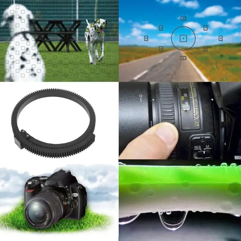 5D2 7D Adjustable Flexible Rubber Camera Follow Focus Camcorder Camera Zoom Lens Gear Ring Belt Camera Accessories