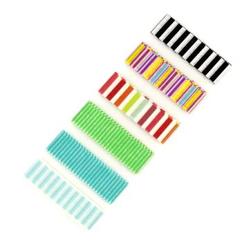 

6 designs per sheet Decor Paper Washi Tape Masking Basic Blue Black Vertical stripes set for Scrapbook Planner bullet journal