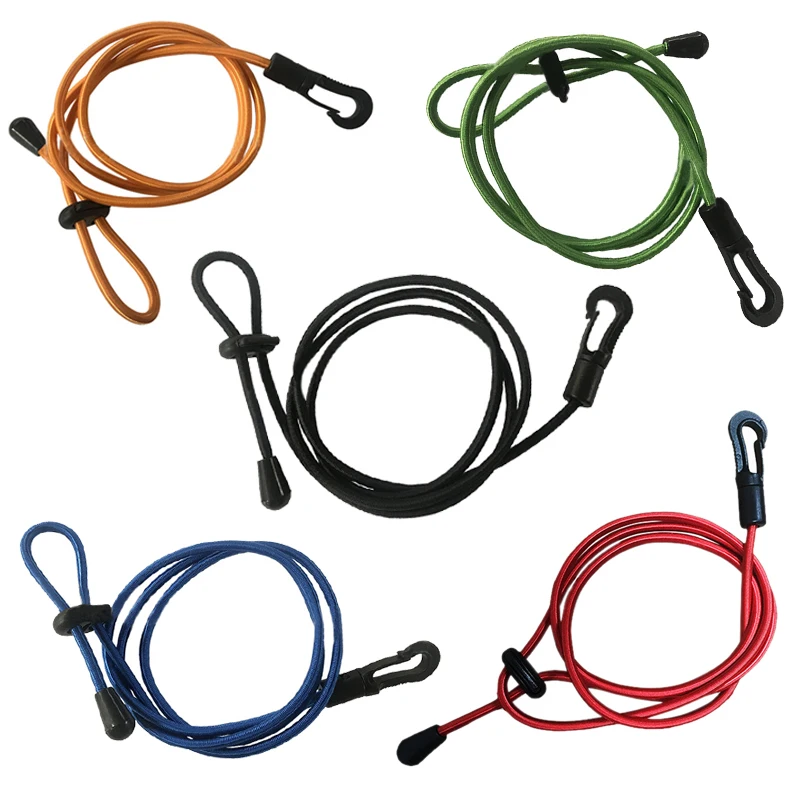 

1 Piece Kayak Canoe Rafting Fishing Safety Rod Elastic Paddle Leash 1 Meter Elastic Rope with Buckle for Water Sports