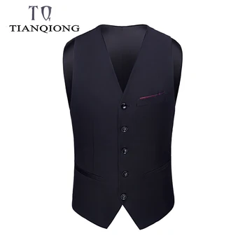 

New Wedding Dress High-quality Goods Cotton Men's Fashion Design Suit Vest / Grey Black High-end Men's Business Casual Suit Vest