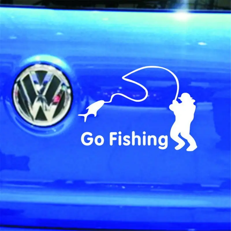 Мультяшные водонепроницаемые наклейки для рыбалки и автомобиля|car sticker|fishing car