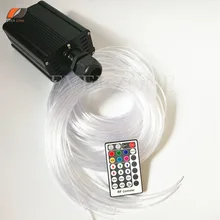 Сенсорный Блестящий оптоволоконный свет комплект 80 шт. 3*0,75 мм 3 м с 16 Вт светодиодный источник света RF пульт дистанционного управления