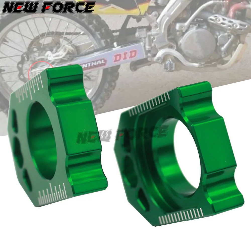 

Motorbike CNC Rear Chain Adjuster Axle Block Kit For KAWASAKI KX125 KX250 03-08 KX250F 04-16 KX450F 06-16 KLX450R 08-15