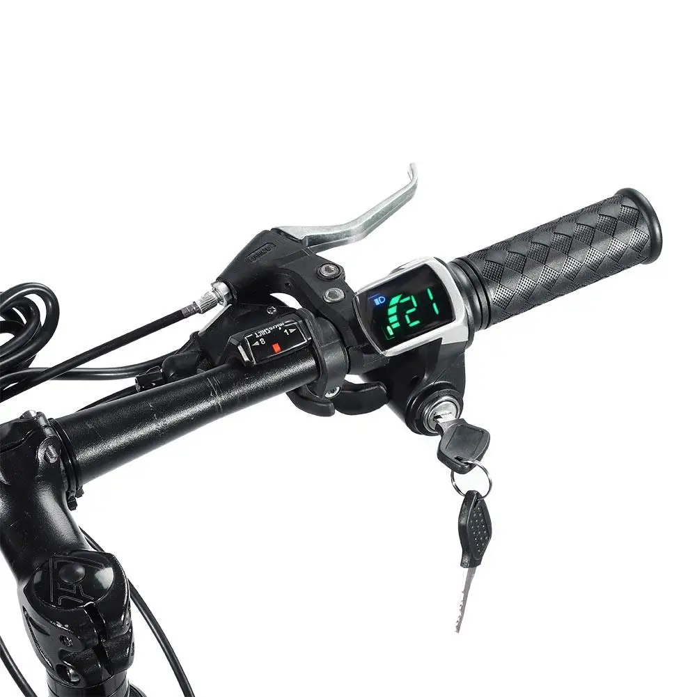 Cheap E-bike Throttle with LCD Display Electric Scooter Control Handlebar Black Thumb Speed Throttle Grips with Lock Switch Indicator 3 Cheap E-bike Throttle with LCD Display Electric Scooter Control Handlebar Black Thumb Speed Throttle Grips with Lock Switch Indicator 3