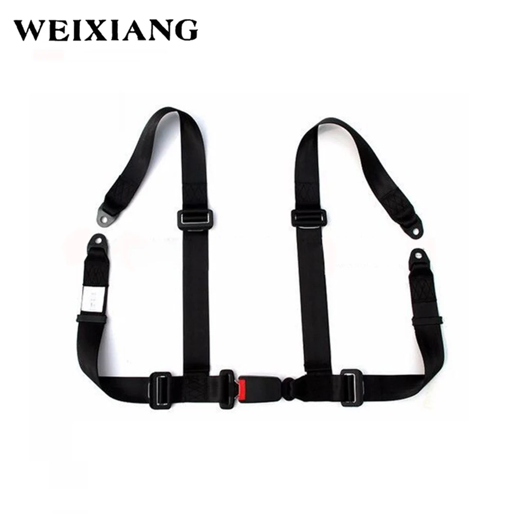 Universal 4pt 4 Point Sport Racing Seat Safe Harness Car Seat Belt