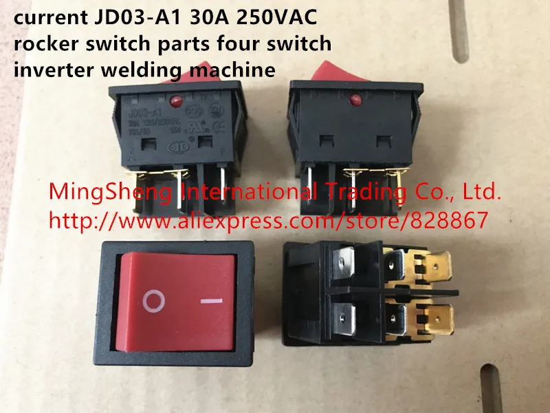 

Original new 100% JD03-A1 30A 250VAC import large current rocker switch 6pin 2gear inverter welding machine