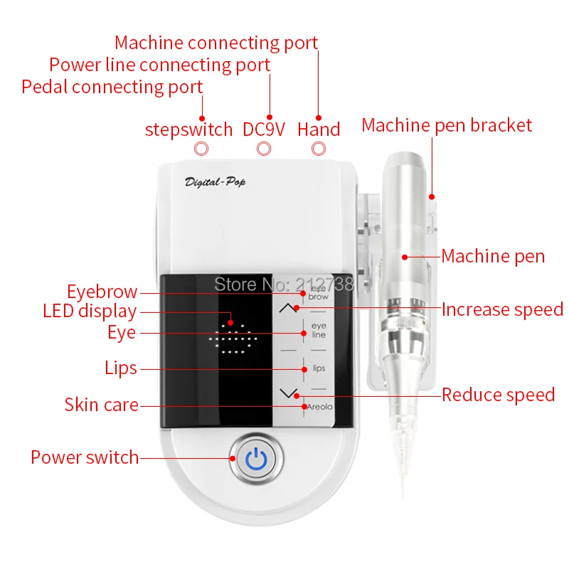 Новое поступление, светильник, удобный для татуажа, бровей, губ, глаз, цифровой Перманентный макияж, набор ручек
