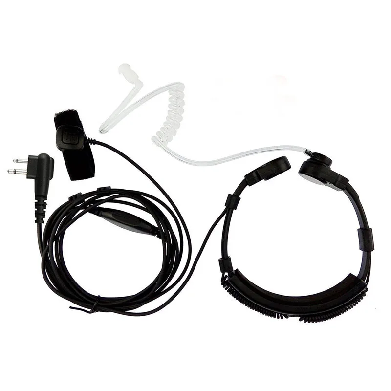 Heavy Duty 2 контактный гибкий шейный контролируемых палец PTT Mic Воздушная трубка