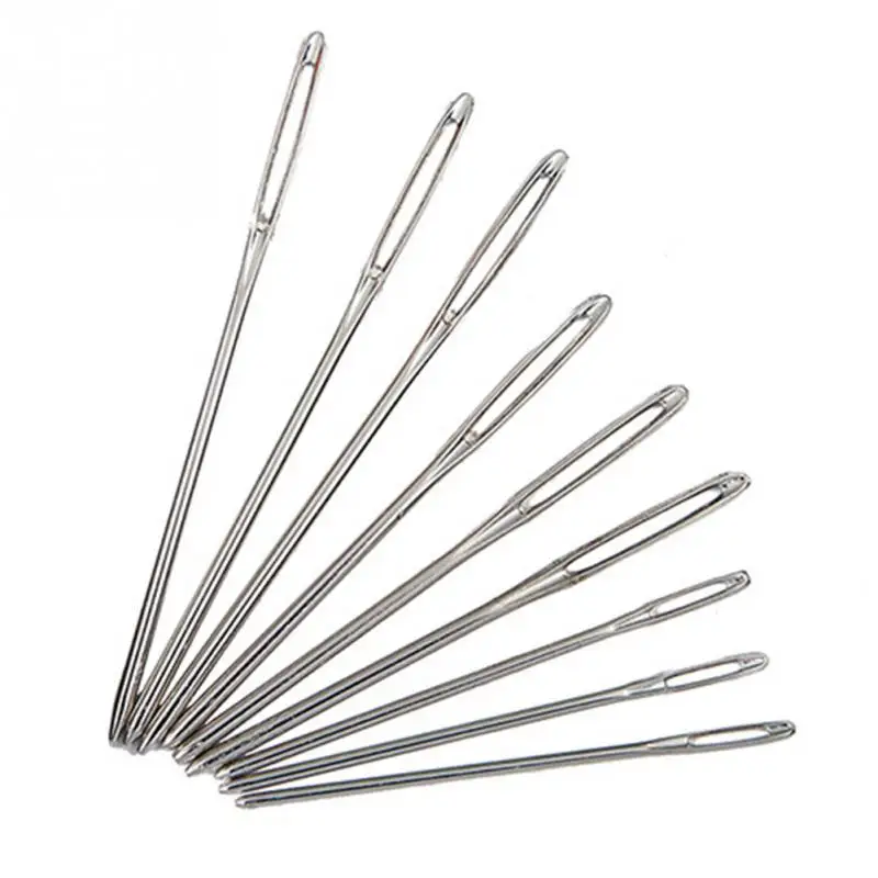 9 pcs Stainless steel Blunt nosed cross stitch Needle Sewing Clothes