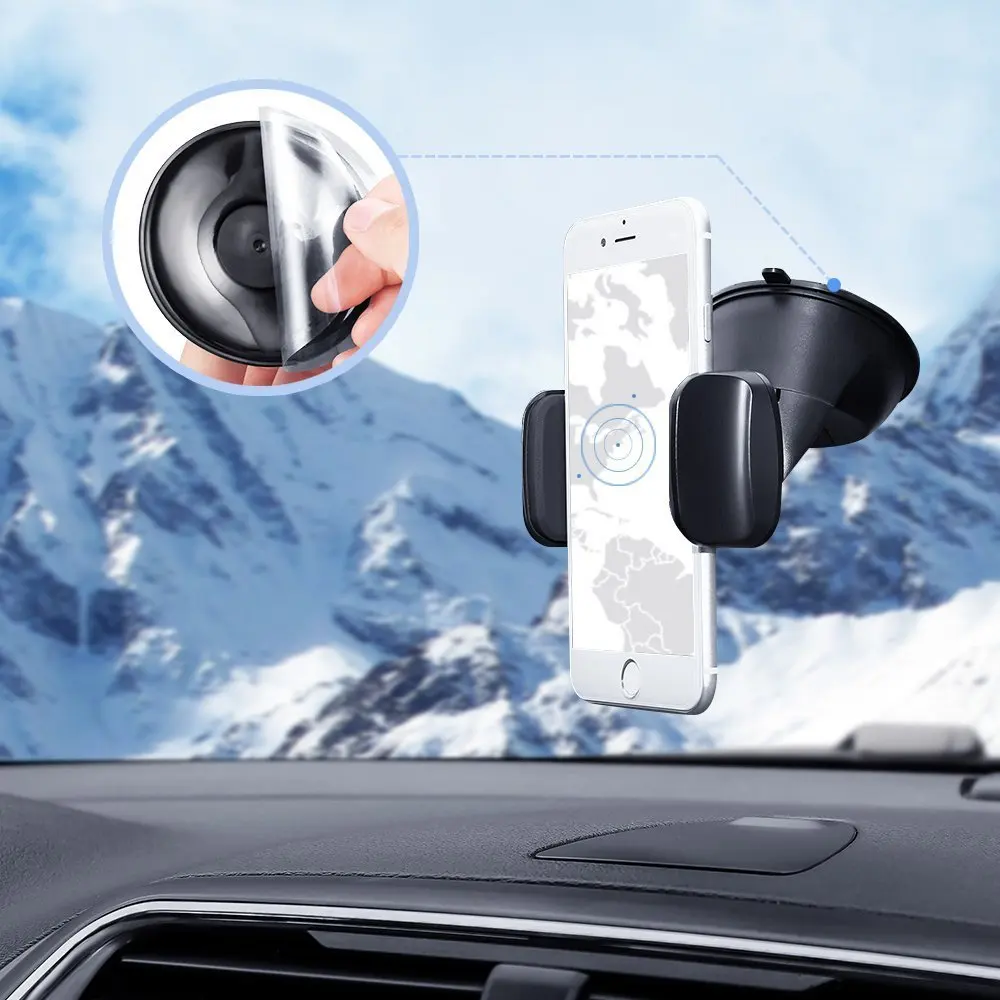 Ascromy Car Phone Mount Universal Cell Phone Holder for Xiaomi Redmi Note 7 Pro iPhone X XS Max XR 8 Dashboard Windshield Stand