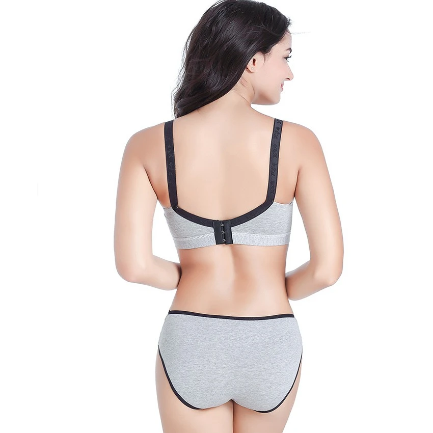 4 Nursing Bra & Underpant Pregnancy Panty Maternity Underwear Panties Breastfeeding Bras for Pregnant Woman 2 Piece Lingerie Set