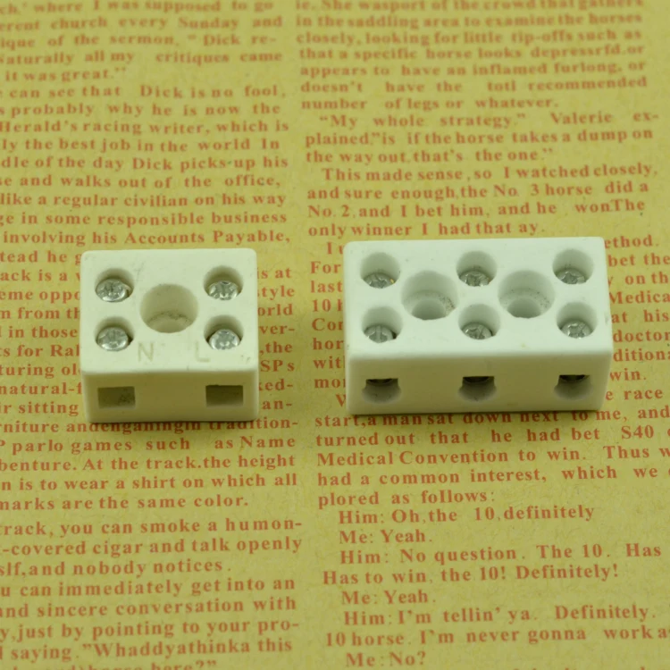 

Ceramic connectorwire Double wire connector Three rows of wiring Ceramic connecting terminal DIY lighting accessories