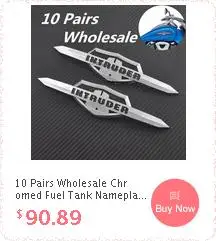 Motorcycle Chromed Fuel Tank Sticker Nameplate Decorative Medallion Decal For Suzuki Intruder