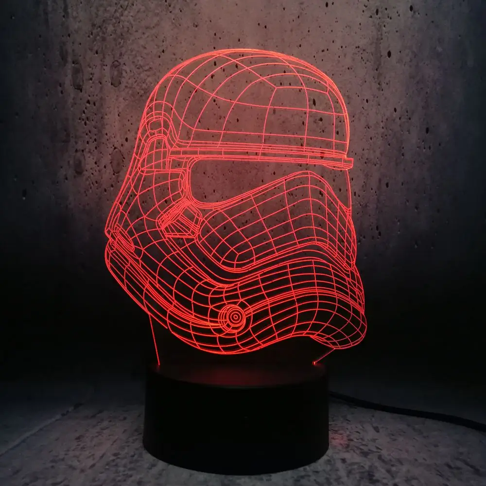 Звездные войны Storm Knight Mode USB 3D светодиодный светильник прожектор с цветным