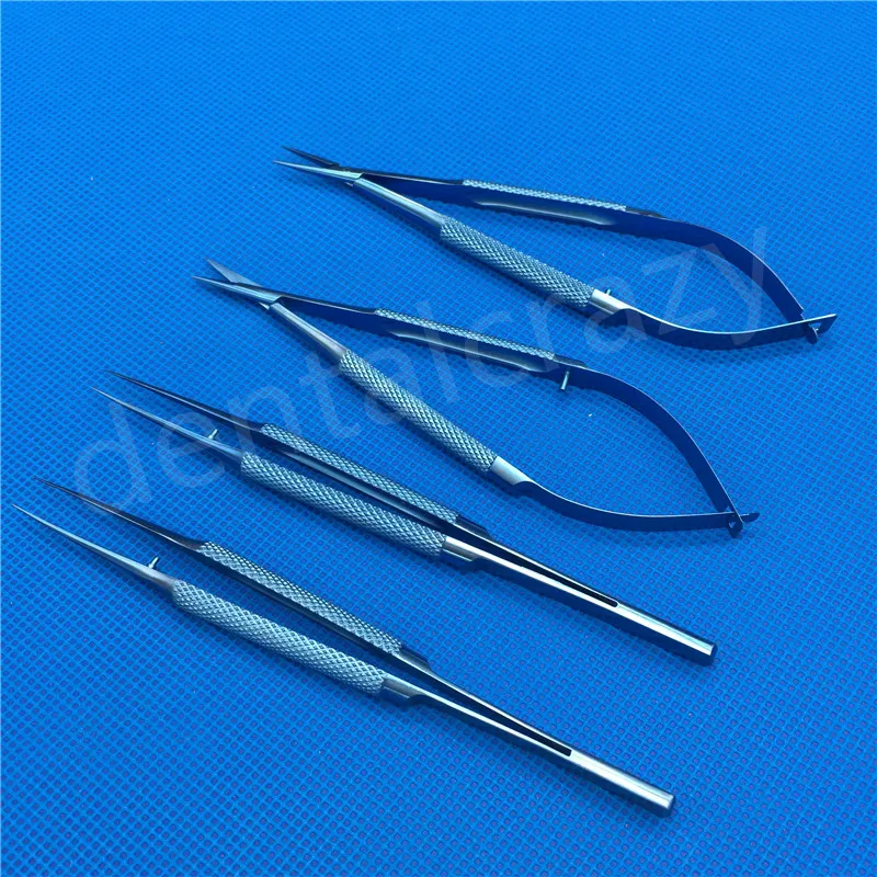 

5pcs/set 14cm Titanium microsurgical instruments microsurgery instruments Kit scissors needle holder forceps 5pcs
