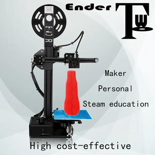 Cheap Ender-2 3D Printer Pulley Version Linear Guide DIY Kit 3D Printing Machine Large Printing Size Metal Printer With Filament