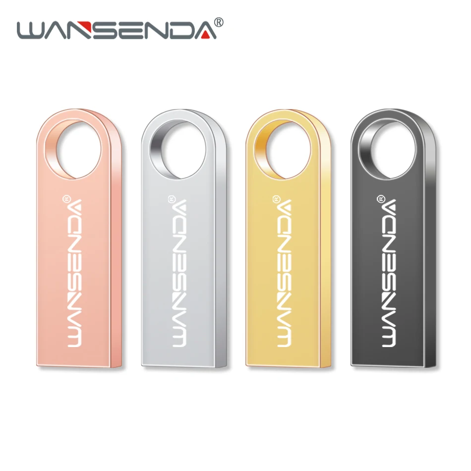 

New WANSENDA Metal USB Flash Drive Mini Pen Drive 64GB Usb Stick Pendrive 4GB 8GB 16GB 32GB Waterproof usb 2.0 Memory Stick