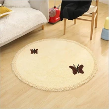 120X120 см нежные мягкие хлопковые здоровые круглые ковры для гостиной, спальни, ковры для чистки ковров, для дома