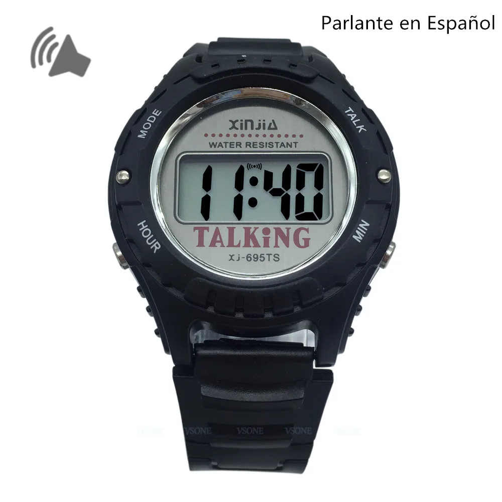 Relógios de Pulso Espanhol Falando Relógio Eletrônico Digital Sports