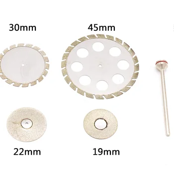 

19-22-30-45mm Thin diamond electroplating cutting disc agate amber beeswax emerald saw blade with rod