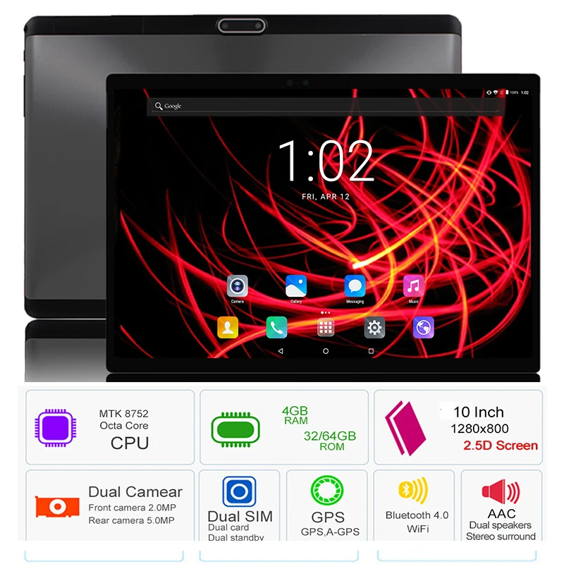 Новинка 2019 Google Play Android 8 0 10-дюймовый планшет с восьмиядерным процессором 4 Гб ОЗУ 64