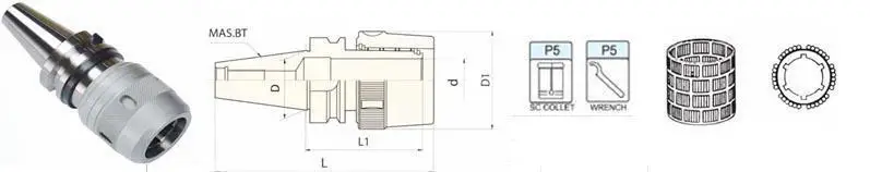 1 шт. BT40-C32-105L M16 BT-MLC мощность Фрезерный патрон Прямой цанговый патрон для тяжелой резки