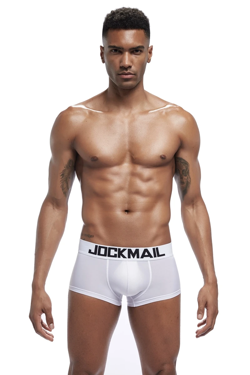 JOCKMAIL, дышащие, крутые трусы-боксеры из льда, шелковое Мужское нижнее белье, сексуальное, cueca, боксеры, U выпуклый, с мешочком для пениса, мужское нижнее белье, боксеры, calzoncillos